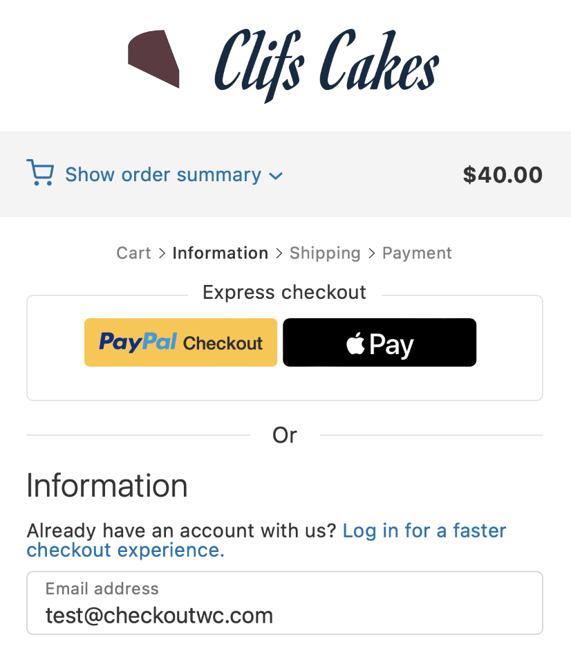 The checkout template is also optimized for mobile devices.