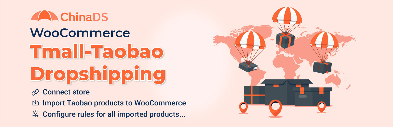 WordPress 外掛 ChinaDS – Tmall-Taobao Dropshipping for WooCommerce 的封面圖片。