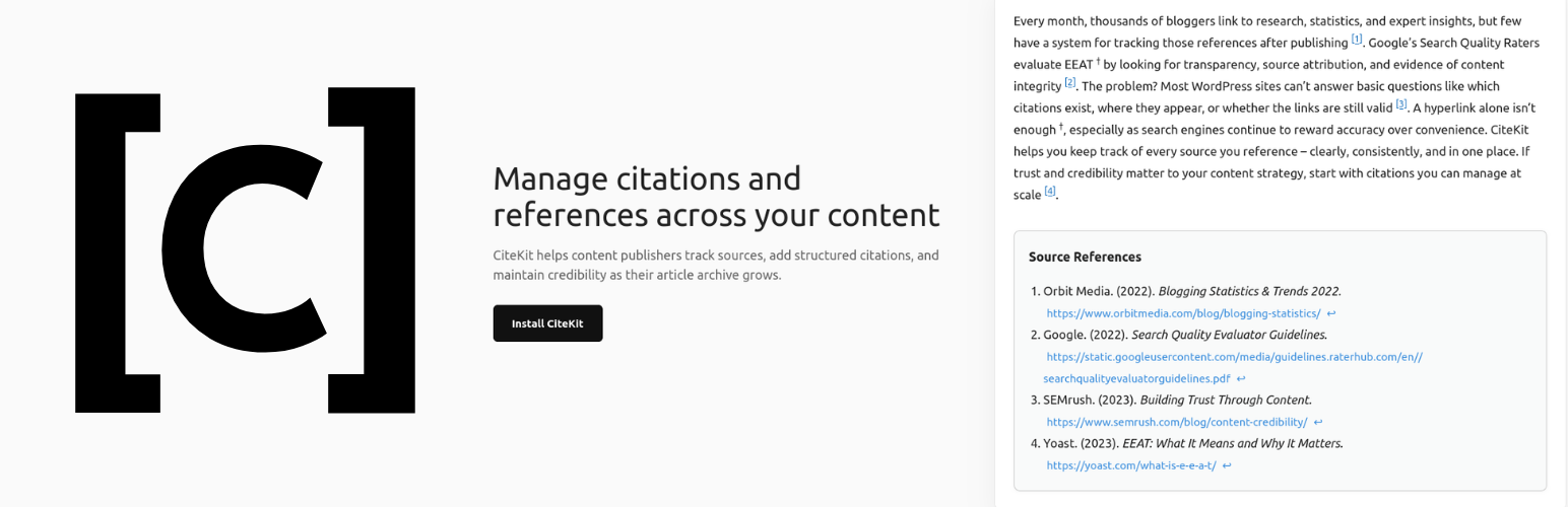 WordPress 外掛 CiteKit – Citation and Reference Manager 的封面圖片