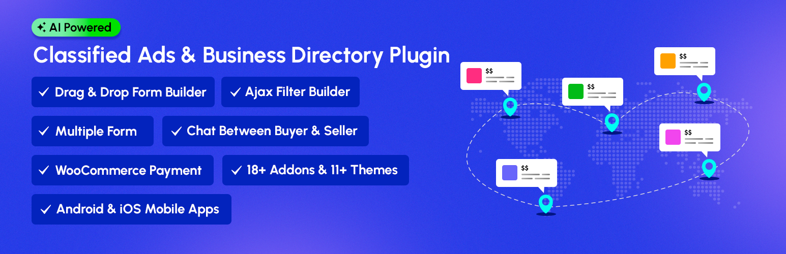 WordPress 外掛 Classified Listing – Classified ads & Business Directory Plugin 的封面圖片。