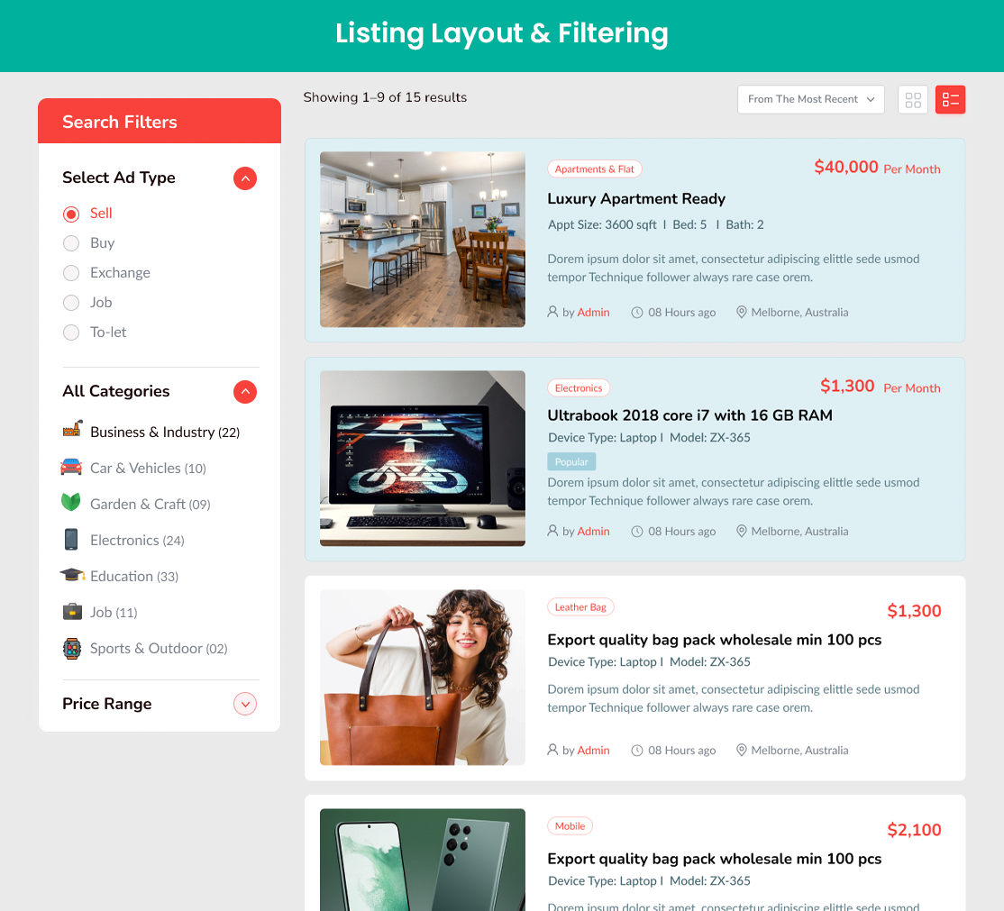 Classified Listing – Classified ads &amp; Business Directory Plugin