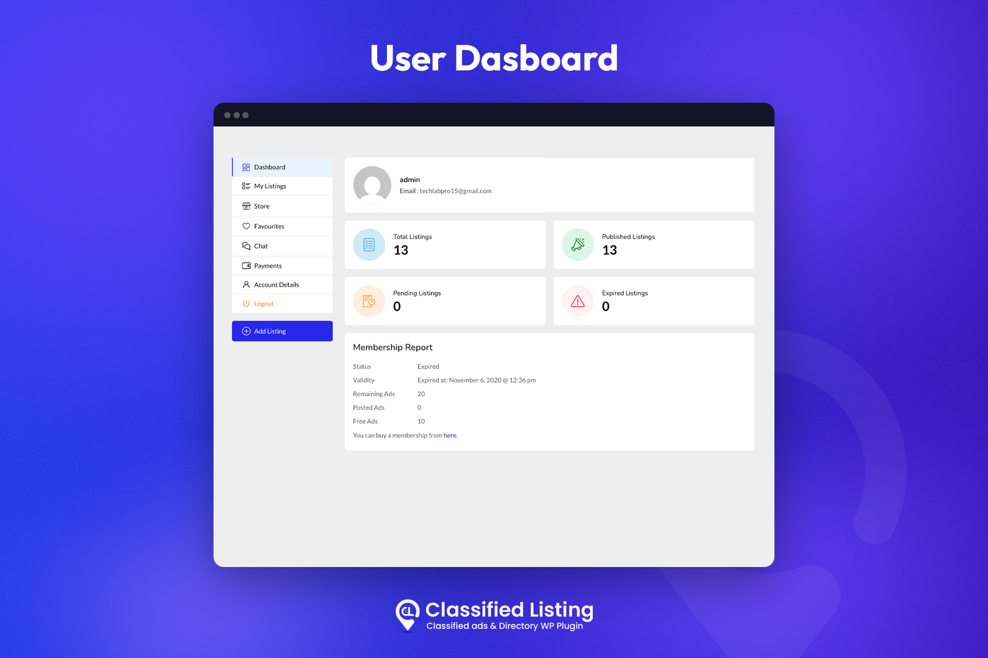 User Dashboard