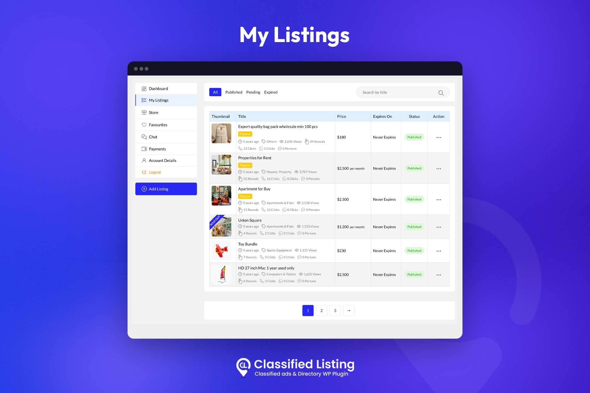My Listings