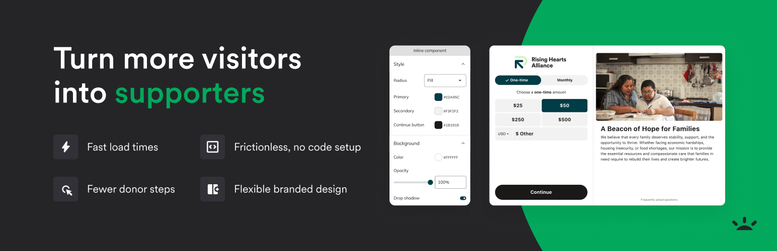 WordPress 外掛 Classy from GoFundMe | Nonprofit Donation Forms 的封面圖片。