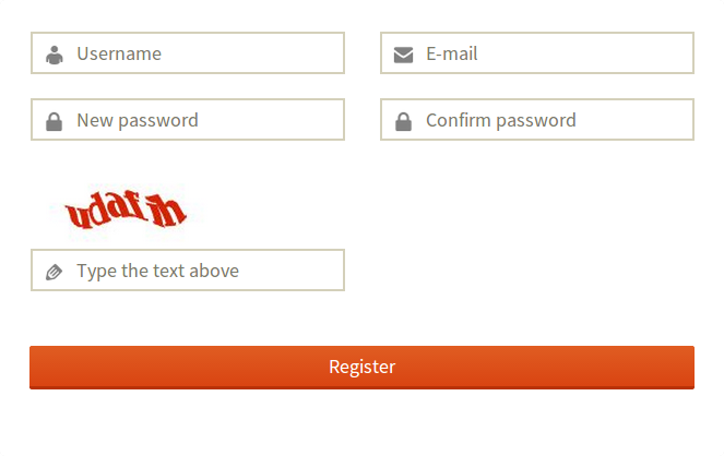 Register form with CAPTCHA and Google reCaptcha