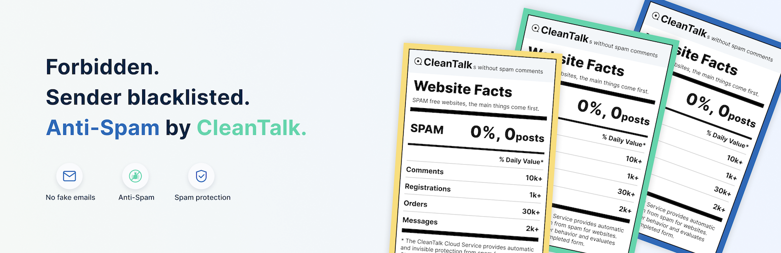 Anti Spam for Contact Forms, Comments & Online Stores banner