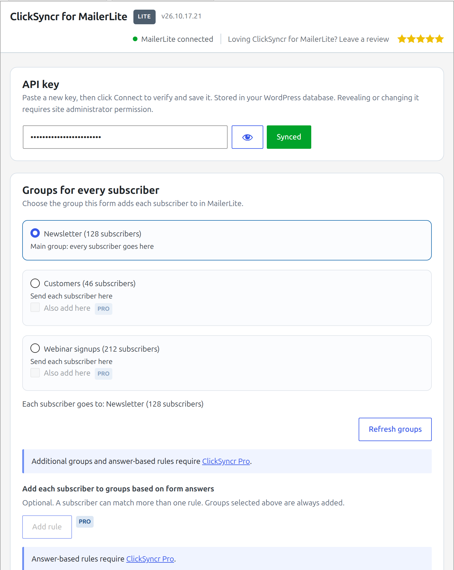 ClickSyncr for MailerLite – Contact Form 7 Integration