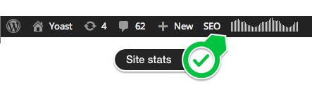 The stats indicator on the WordPress Toolbar.