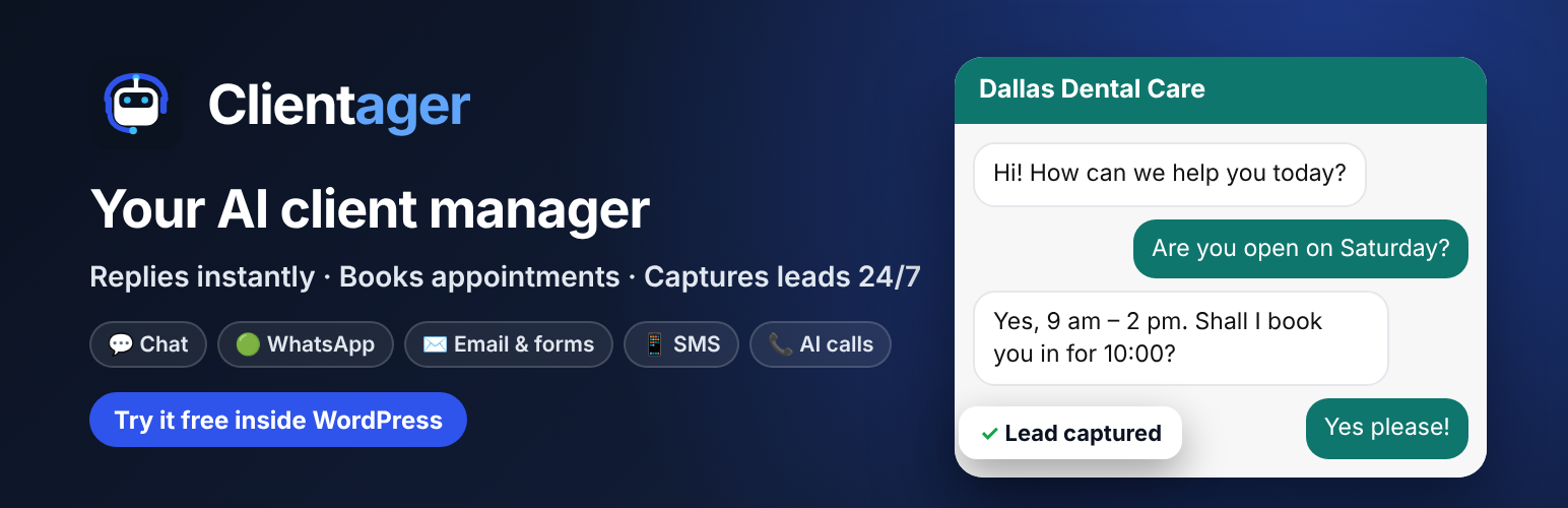 WordPress 外掛 Clientager 的封面圖片