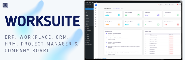 Worksuite WP – ERP, Workplace, CRM, HRM, Project Manager & Company Board
