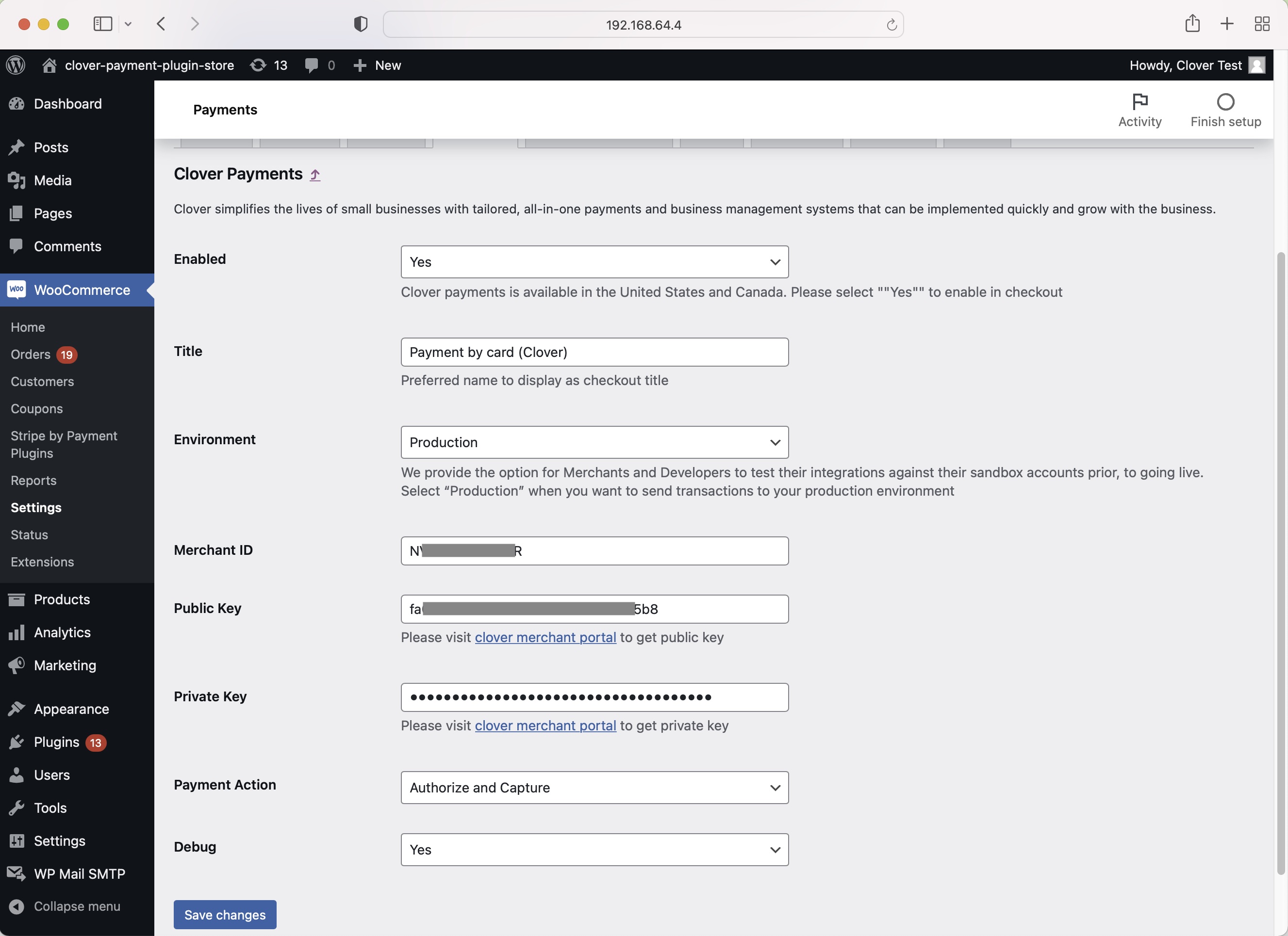 Plugin Settings Screen - US English