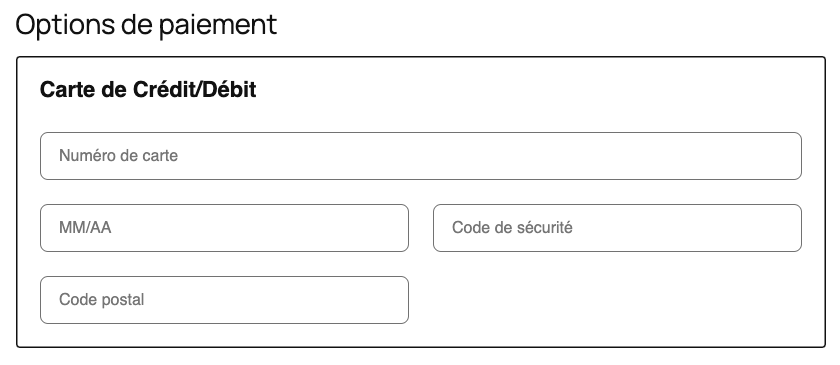 Clover Payment Shopping Cart Screen - Canadian French
