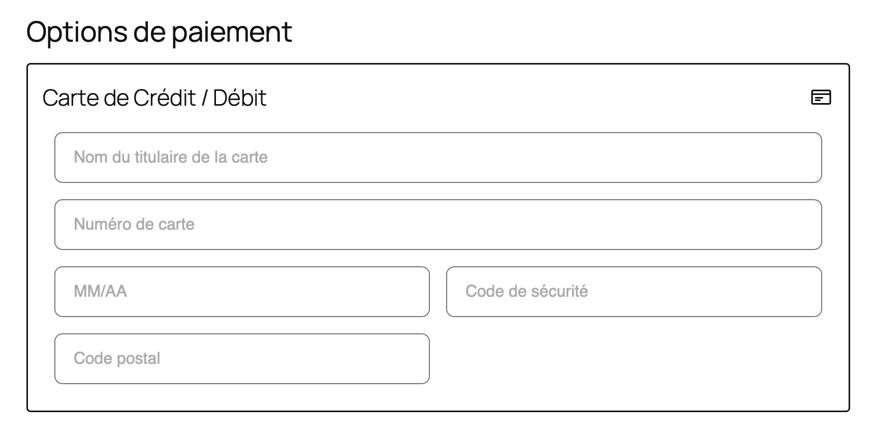 Clover Payment Shopping Cart Screen - Canadian French