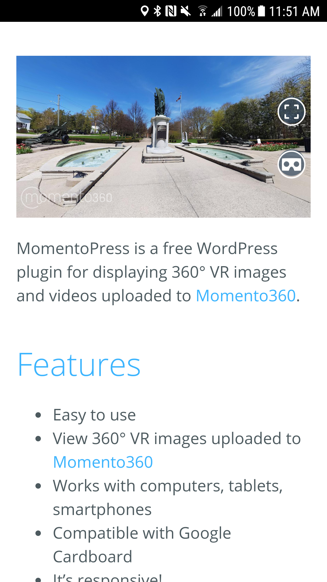 Pan around the 360° photos or videos on mobile