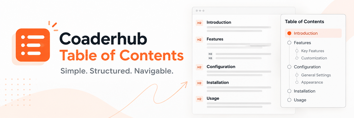 WordPress 外掛 Coaderhub Table of Contents 的封面圖片