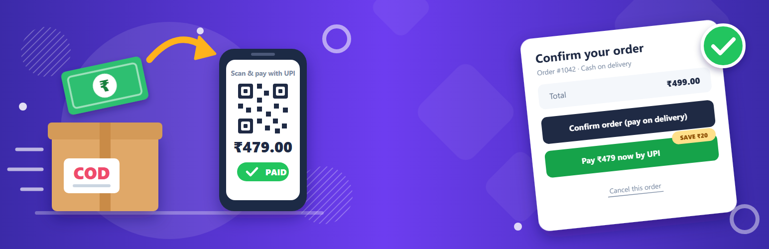 COD to UPI – COD Verification and Prepaid Conversion for WooCommerce preview