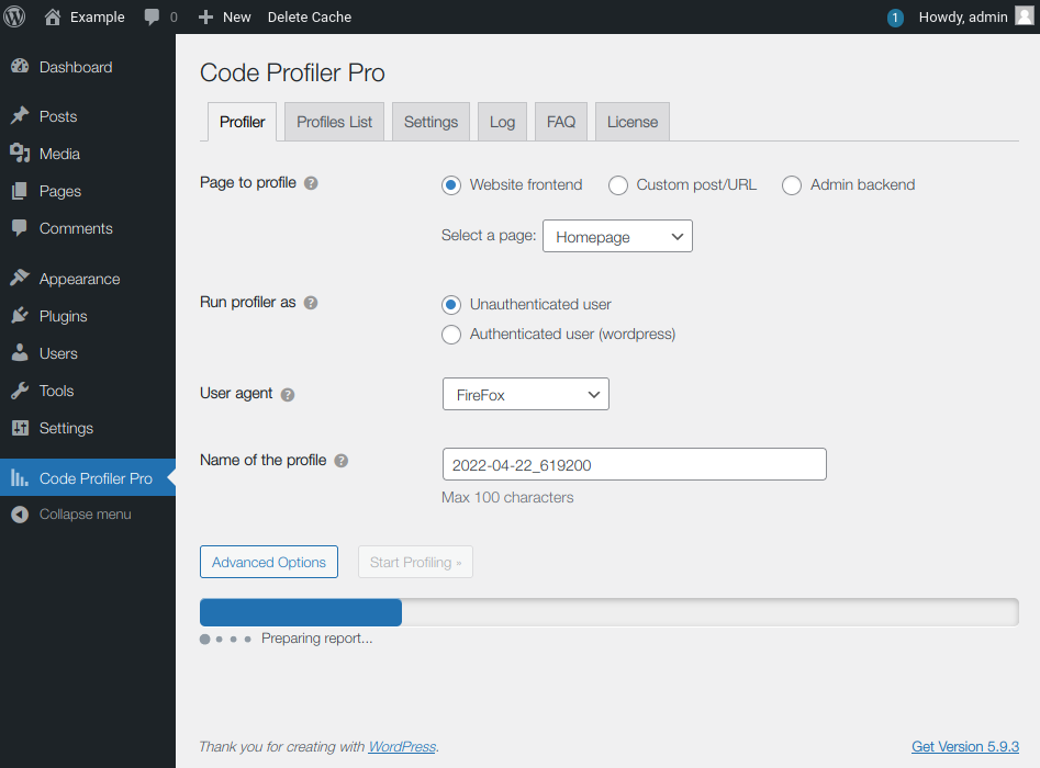 Code Profiler &#8211; WordPress Performance Profiling and Debugging Made Easy