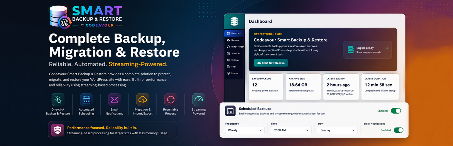 Codeavour Smart Backup & Restore