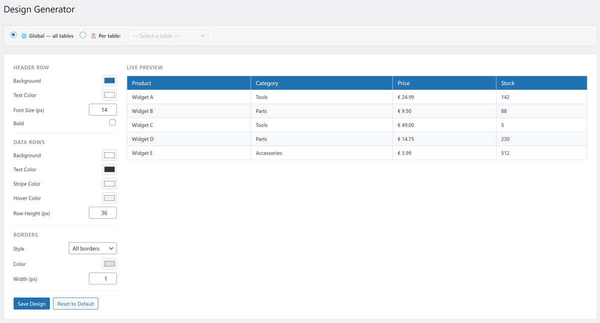 CodeDE Table Import/Export for Excel &amp; CSV