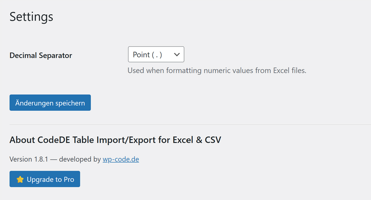 CodeDE Table Import/Export for Excel &amp; CSV