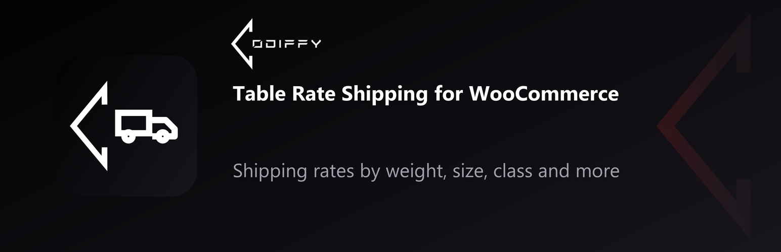 WordPress 外掛 Codiffy Table Rate Shipping for WooCommerce 的封面圖片