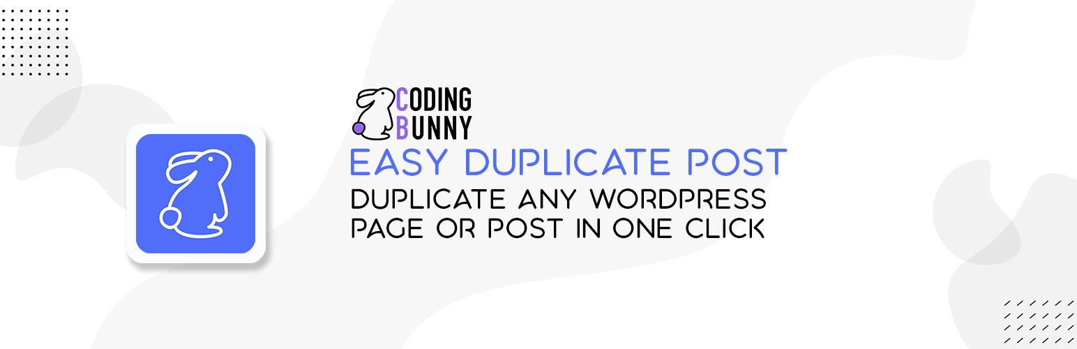 WordPress 外掛 CodingBunny Easy Duplicate Post 的封面圖片。