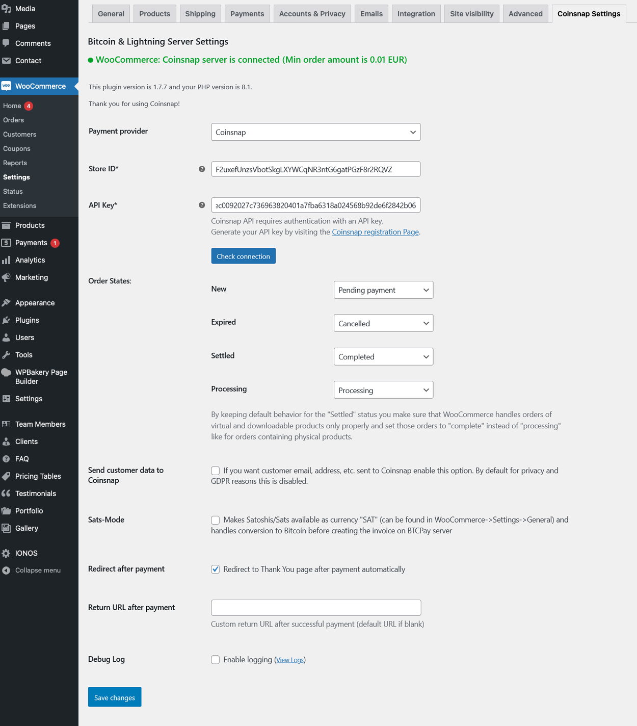 Bitcoin payment for WooCommerce