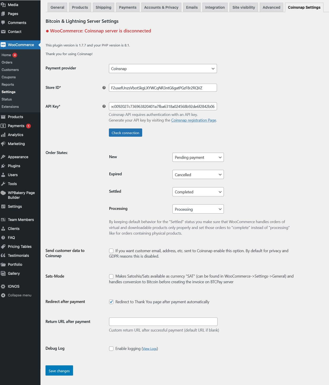 Bitcoin payment for WooCommerce