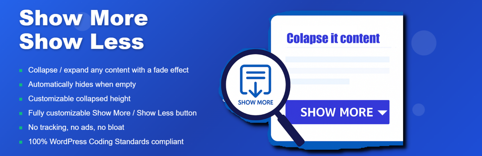 Collapse It – Show More/Less Expand Button