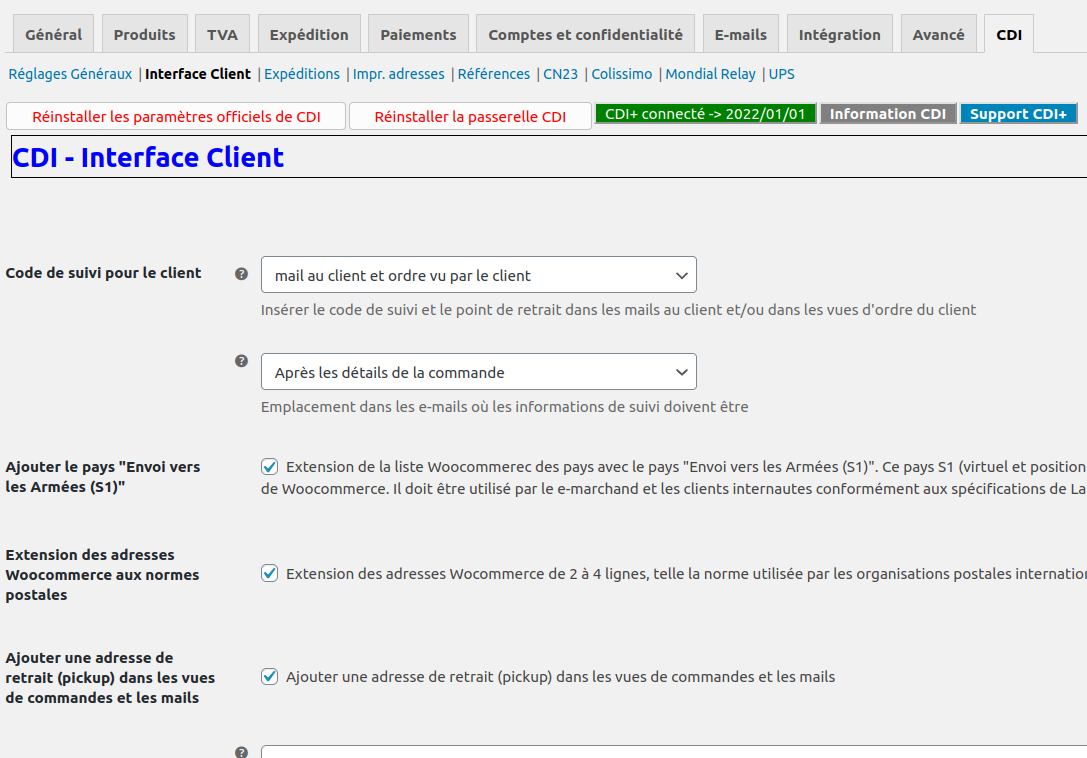CDI Customer interface.