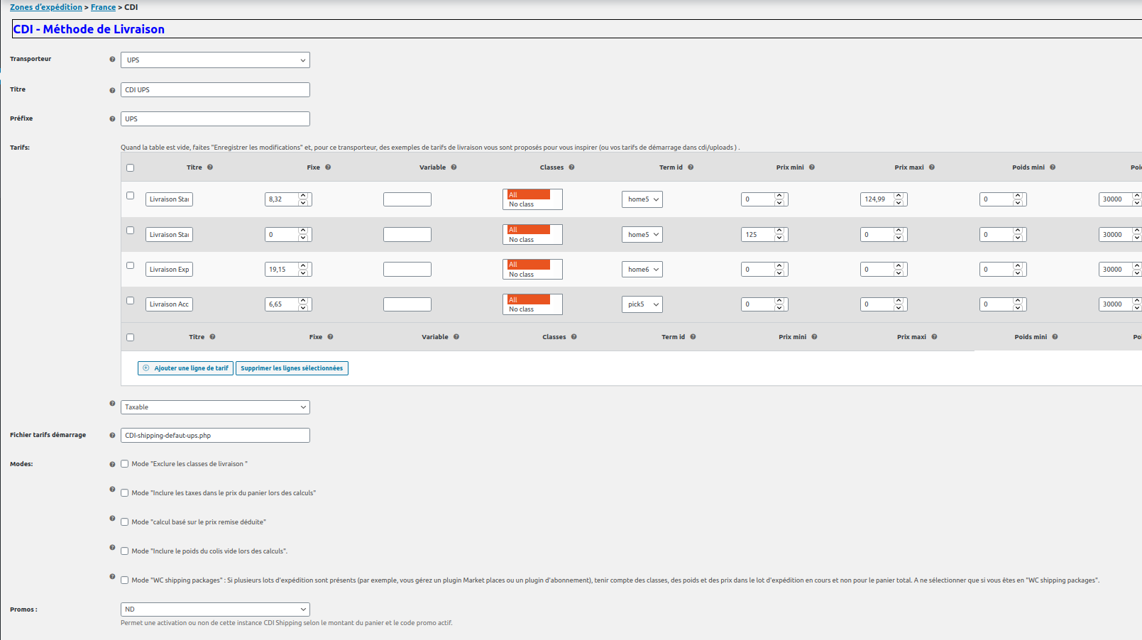 CDI shipping instance.