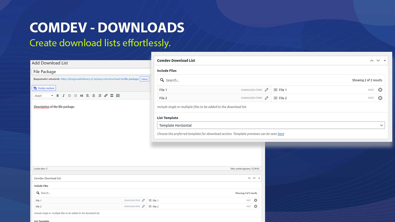 Easily add file multiple files into Download List