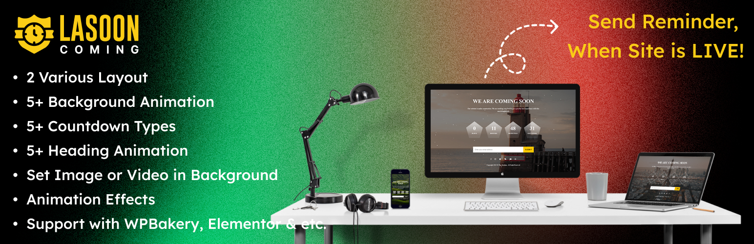 Coming Soon Counter Page / Maintenance Mode – Lacoming Soon