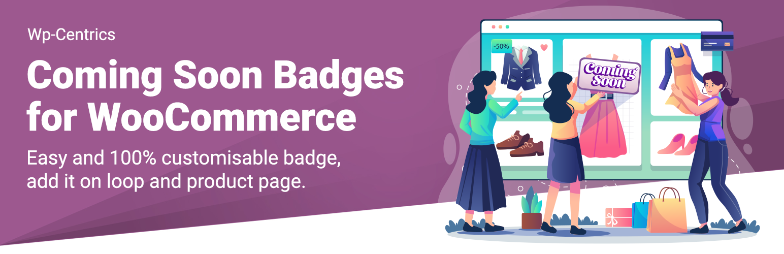 WordPress 外掛 Coming Soon Badges for WooCommerce 的封面圖片。