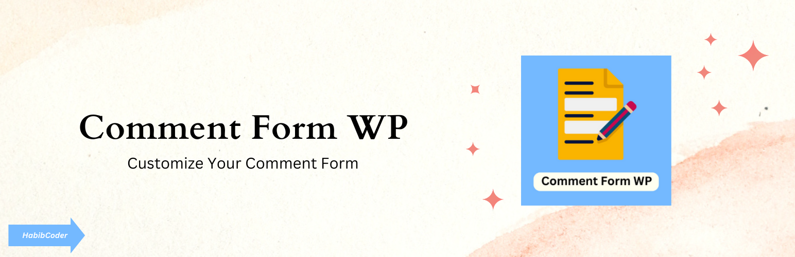 WordPress 外掛 Comment Form WP – Customize Default Comment Form 的封面圖片。
