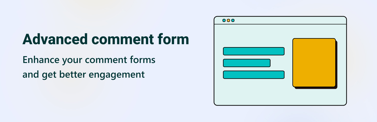 WordPress 外掛 Advanced Comment Form 的封面圖片。