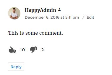 Comments Like Dislike Icon Custom Template