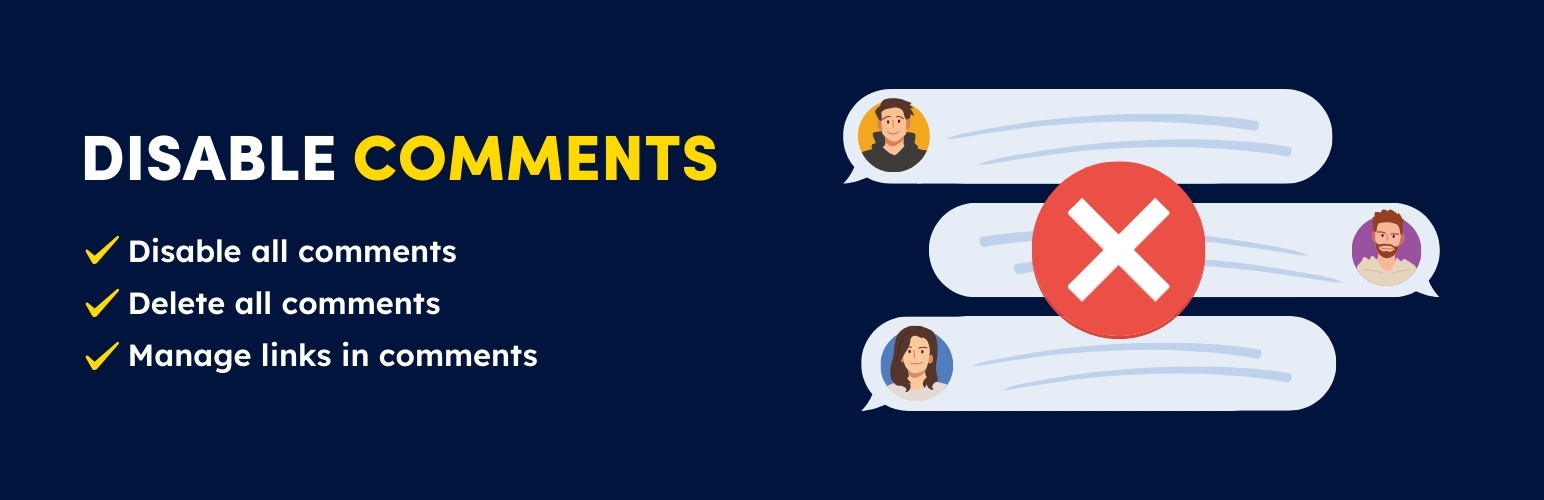 Disable Comments & Delete All Comments