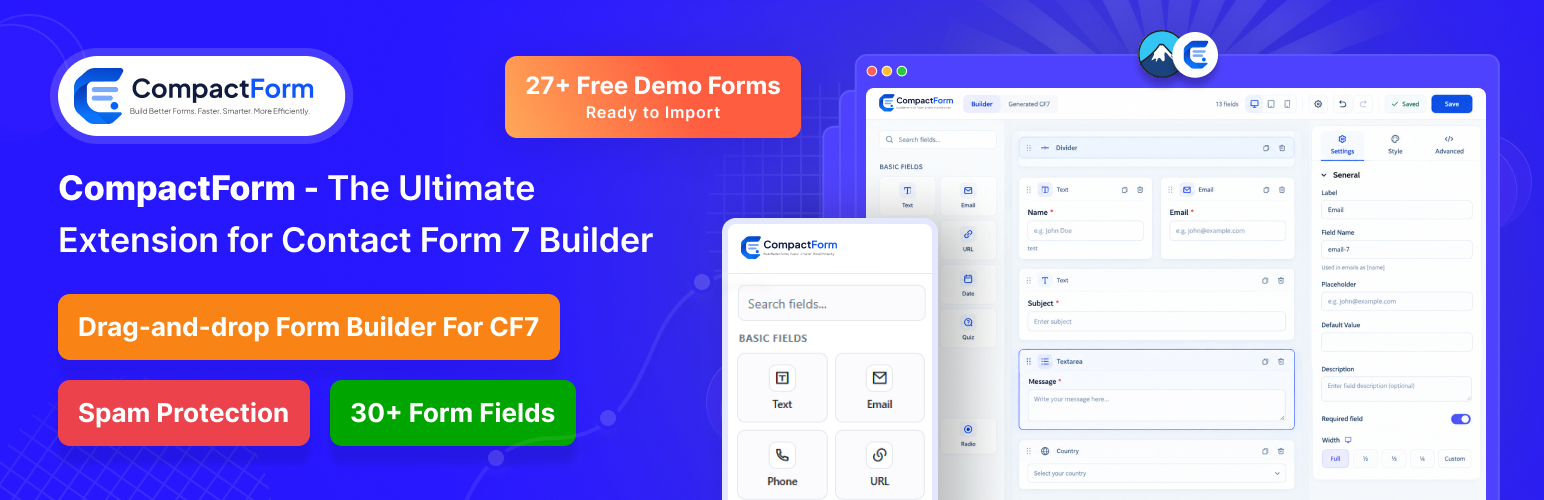 CompactForm – Drag &amp; Drop Form Builder for Contact Form 7