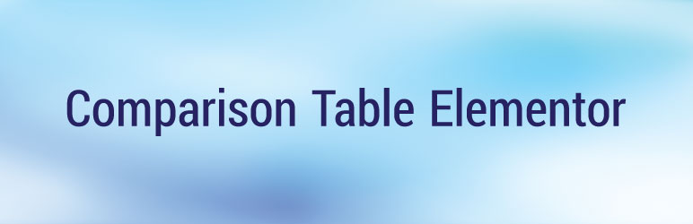 WordPress 外掛 Comparison Table Elementor 的封面圖片。