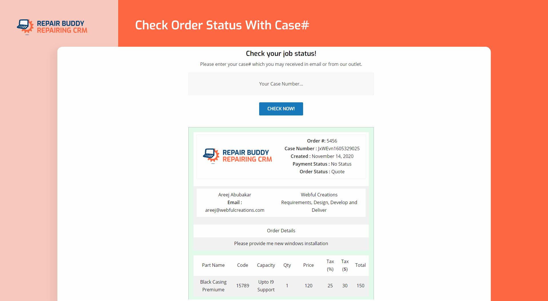 CRM WordPress Plugin – RepairBuddy