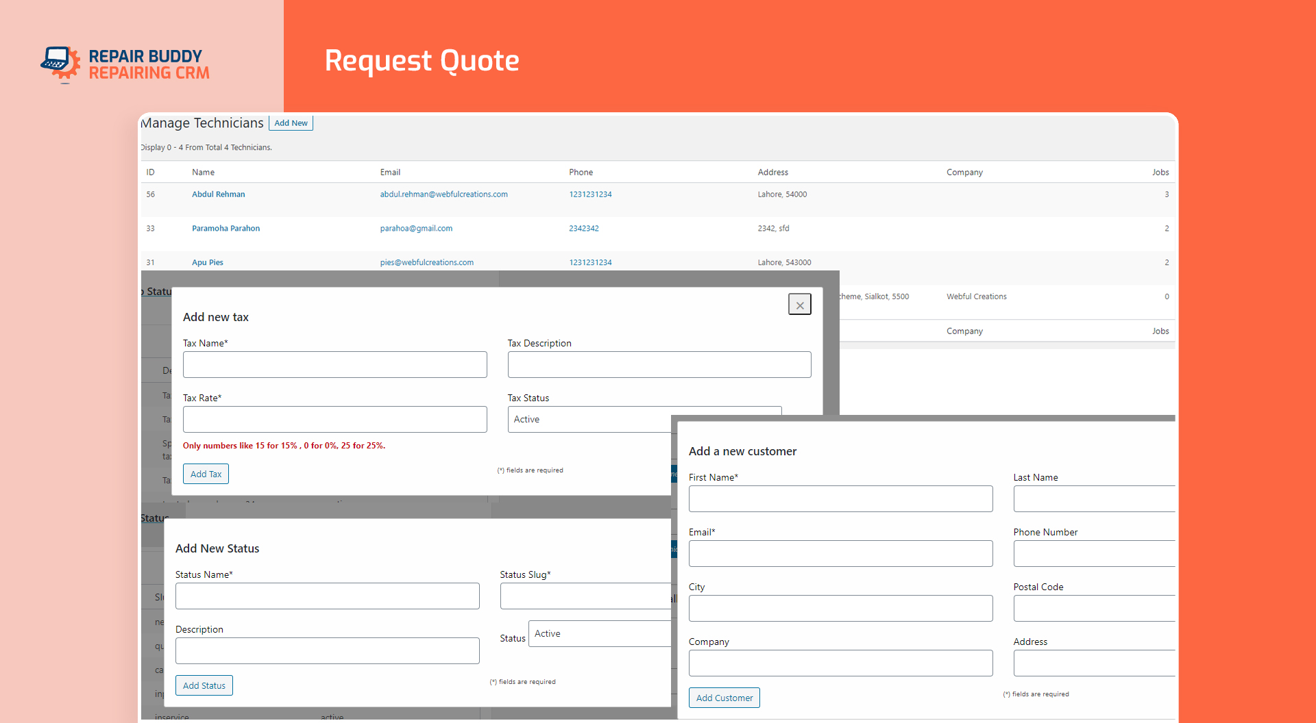 CRM WordPress Plugin – RepairBuddy