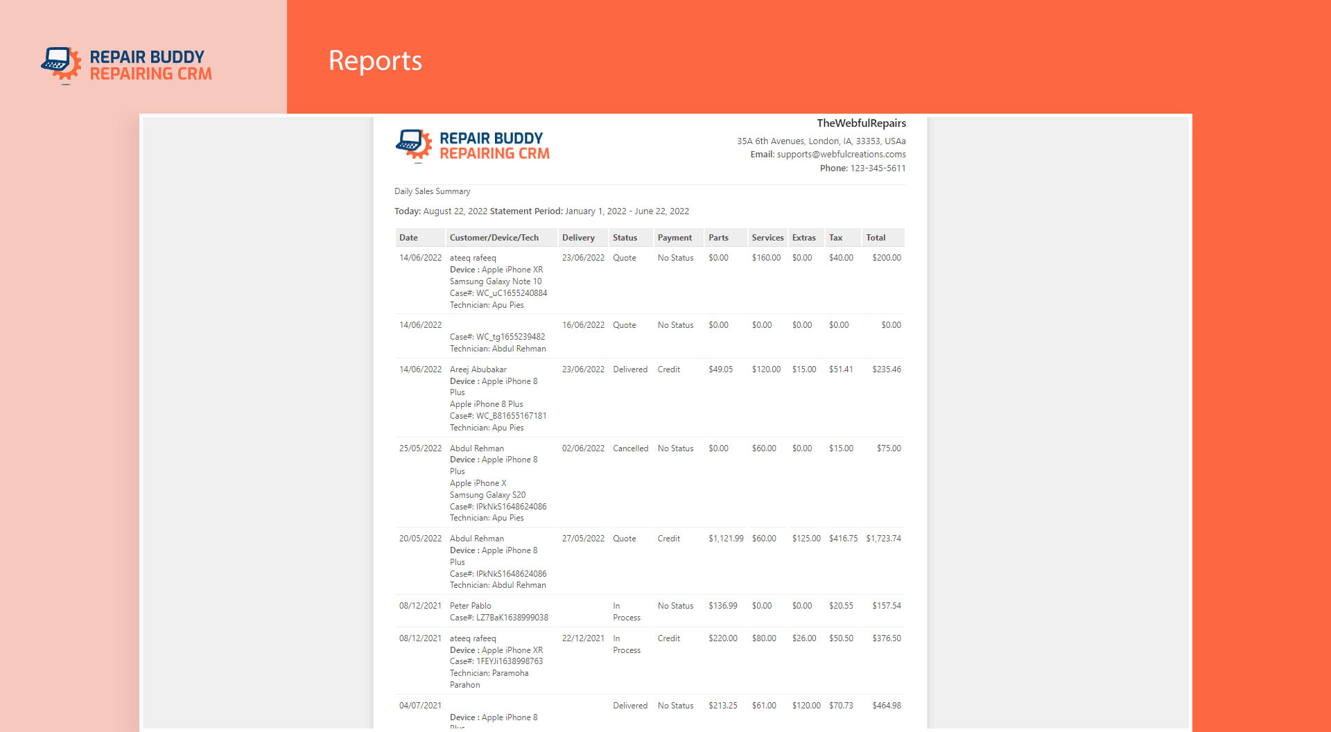 CRM WordPress Plugin – RepairBuddy
