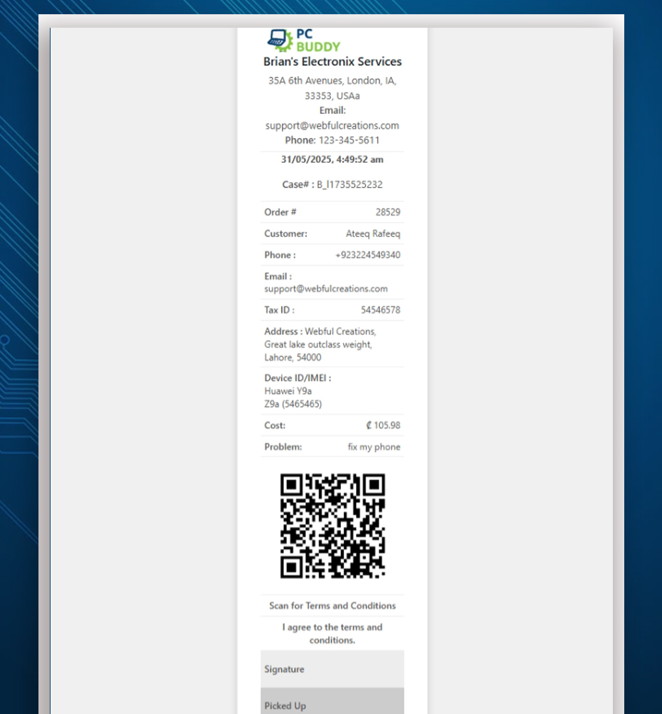 Work order – a signed mini contract