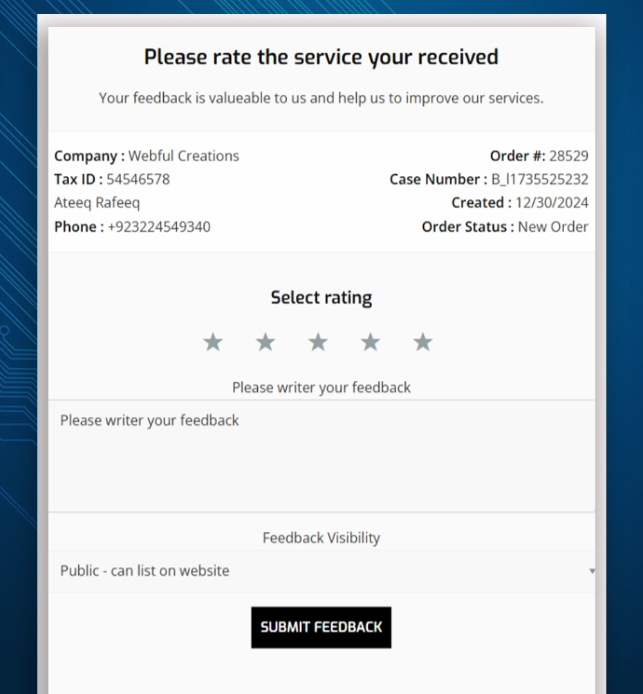 Collect and display customer reviews