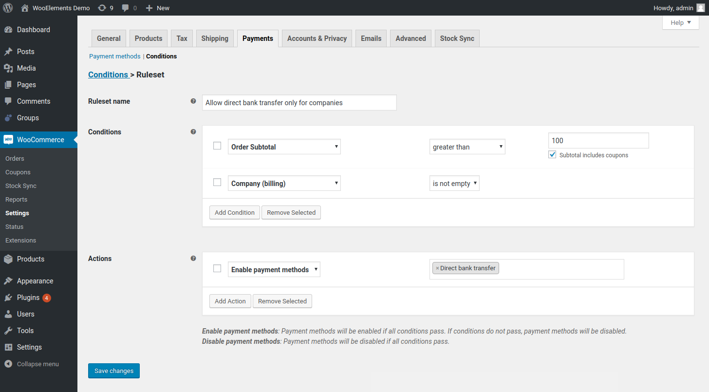 Conditional Payments for WooCommerce