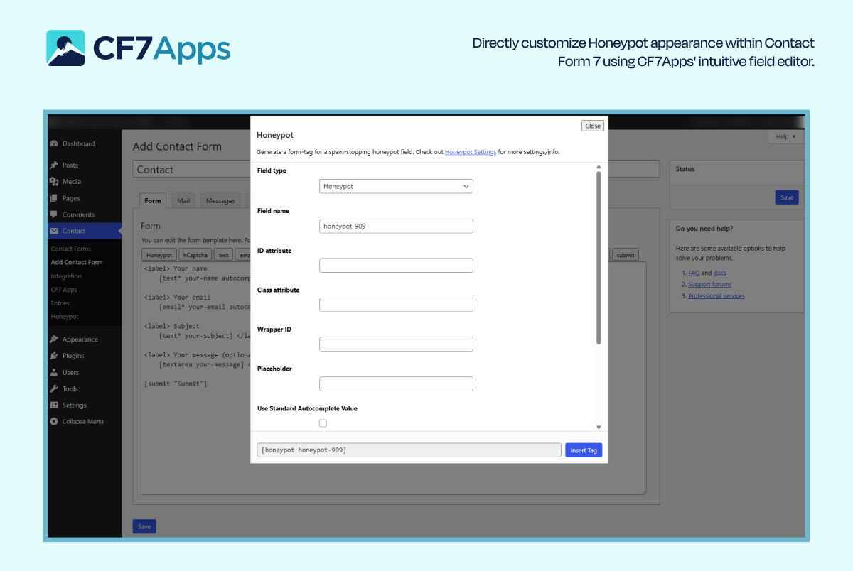 CF7 Apps – Honeypot, Database, Redirection, Webhook, and Addons for Contact Form 7