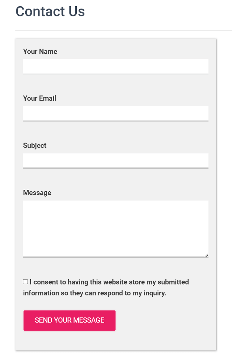 Contact Form Query