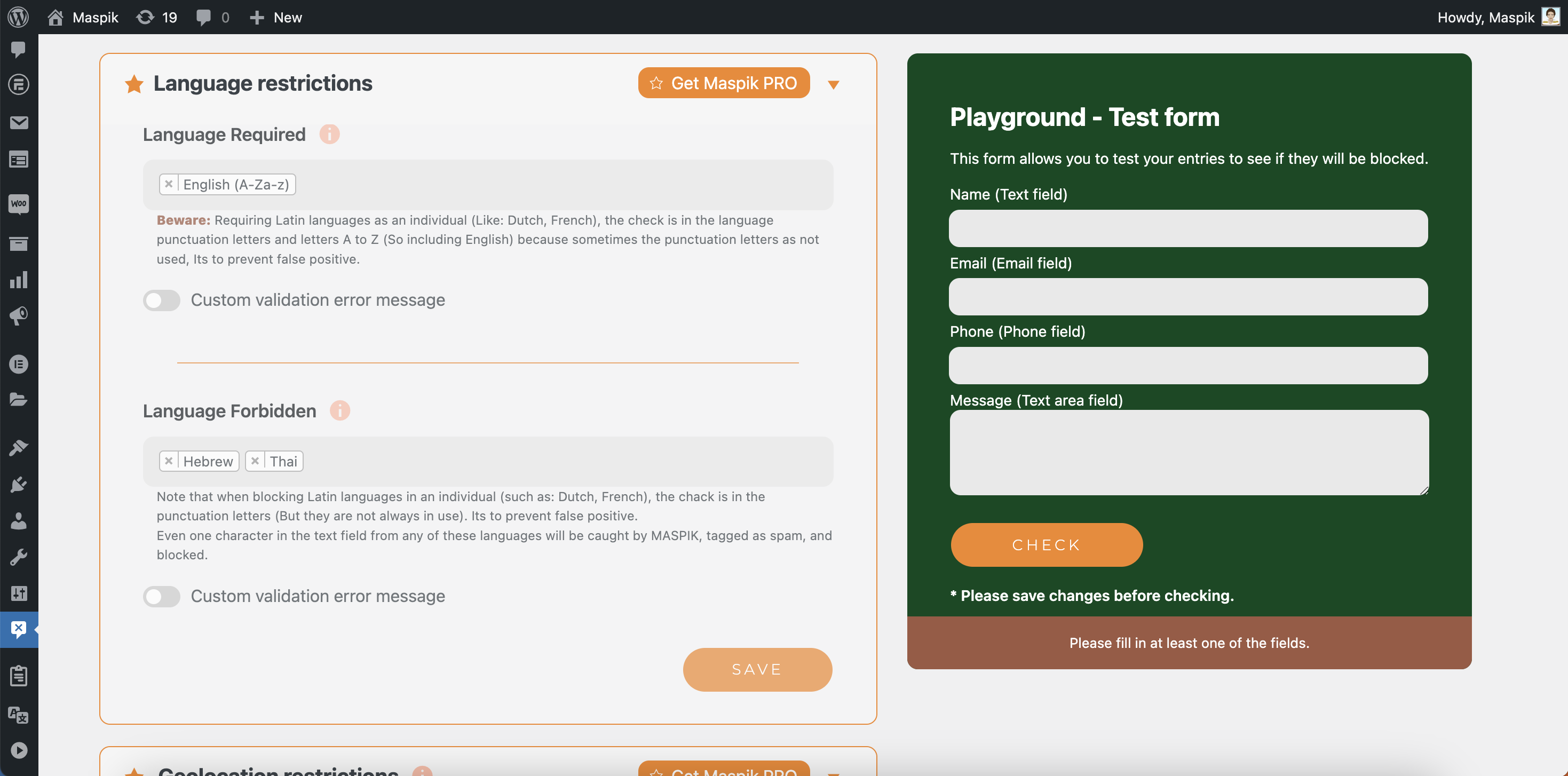 Maspik – Ultimate Spam Protection
