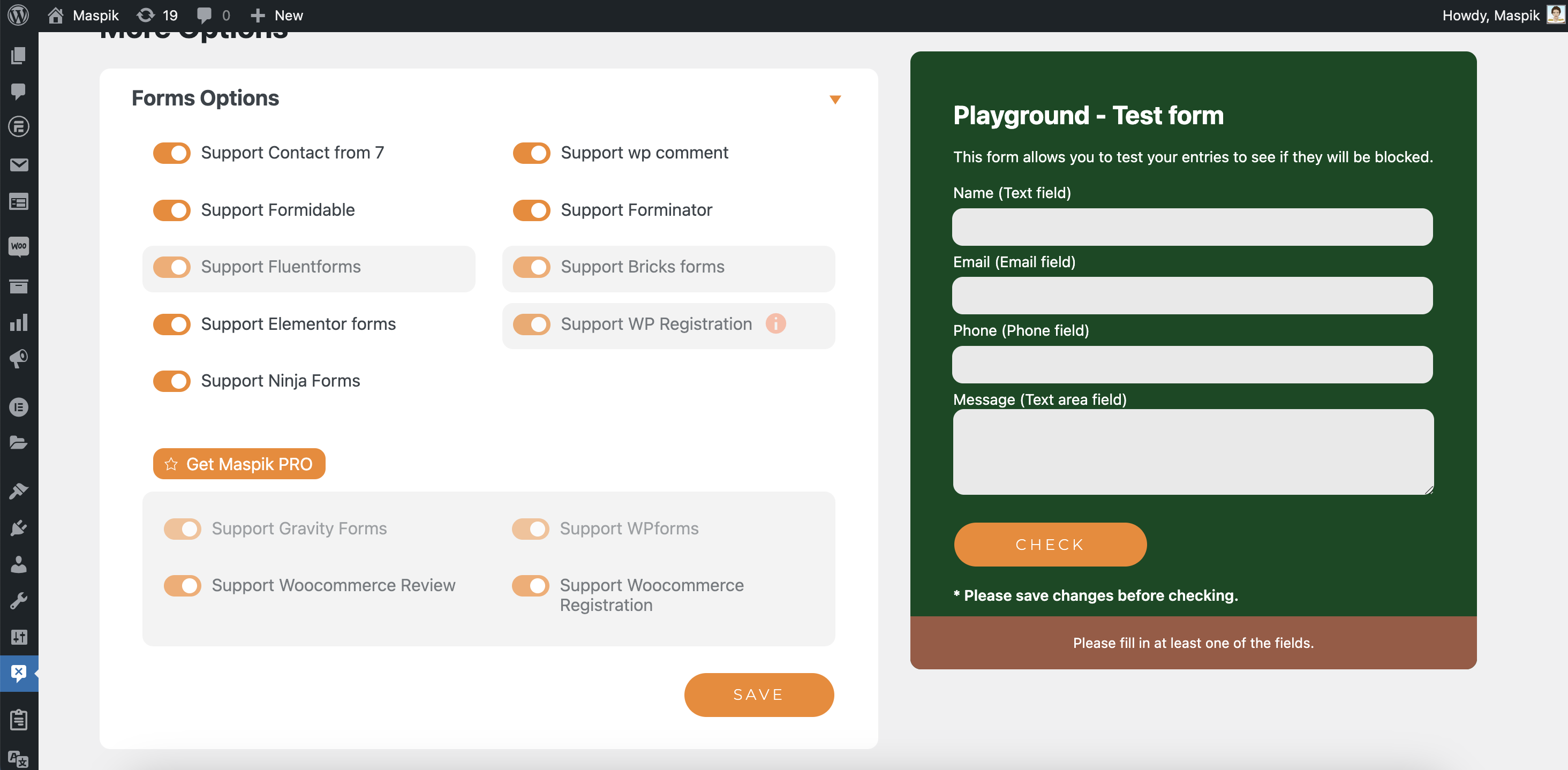 Maspik – Advanced Spam Protection